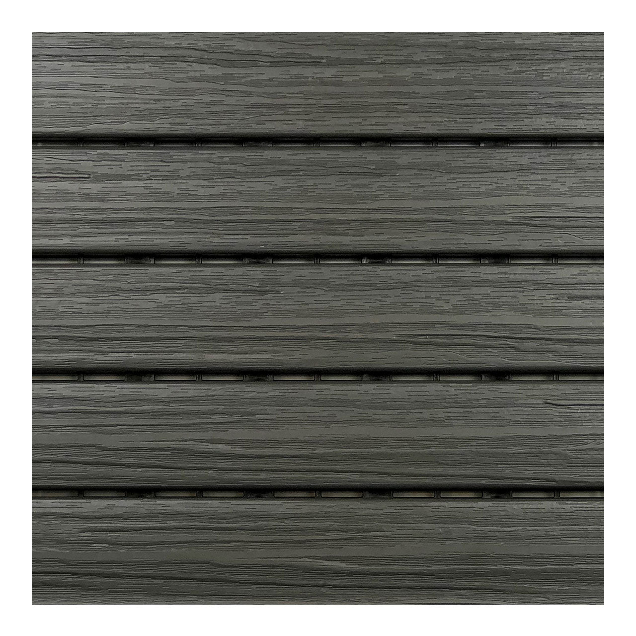 AURA 12" x 12" Premium Polymer Outdoor Patio Deck Tile, Driftwood Gray (6 Pack)