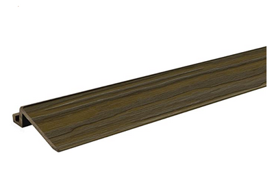 AURA 24x3 Inch Interlocking Deck Trim Transition Piece, Brown 4 Pack (Open Box)