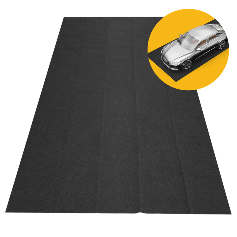 AutoFloorGuard AFG8018 17"x 7.3" Medium Size Garage Carpet Mat, Black (Open Box)