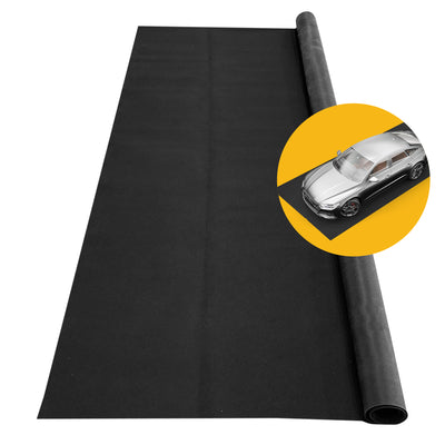 AutoFloorGuard AFG8018 17 Foot x 7.3 Foot Medium Size Garage Carpet Mat, Black