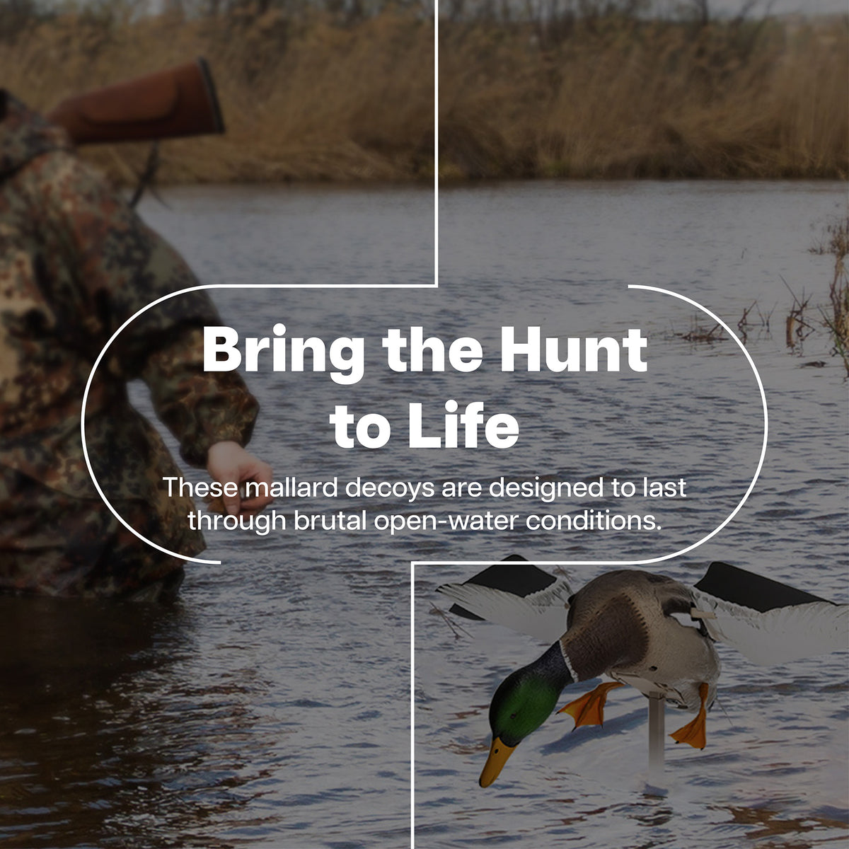 Avian X PowerFlight Smart Motion Mallard Spinning Weatherproof Realistic Decoy