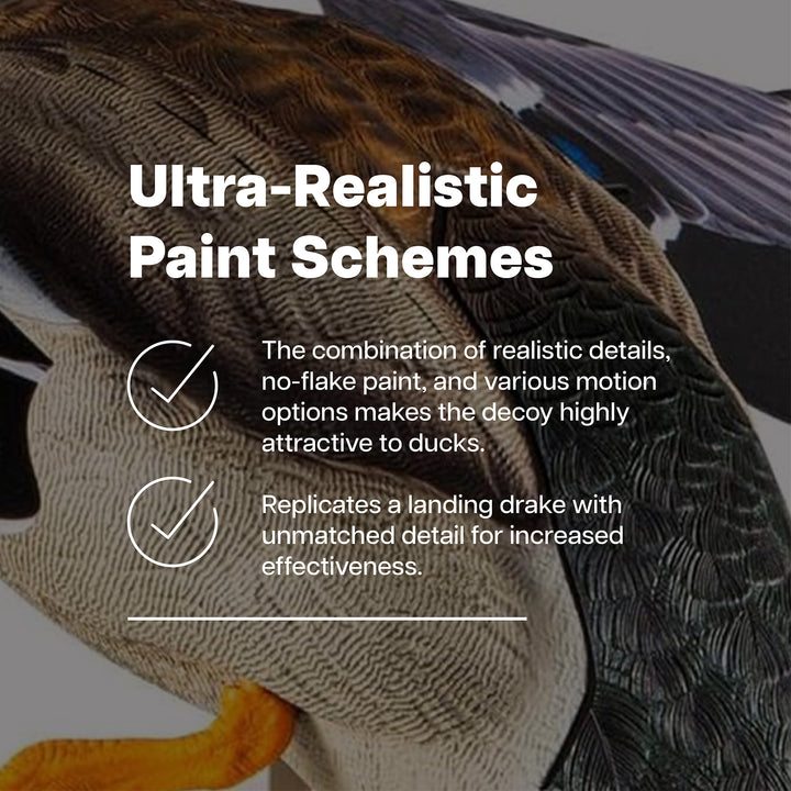 Avian X PowerFlight Mallard Spinning Decoy & Power Shaker Hen Preener Decoy - VMInnovations