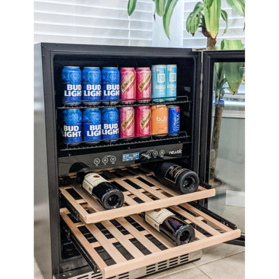 NewAir 20 Bottle/70 Can Dual Zone Wine and Drink Fridge (Certified Refurbished)