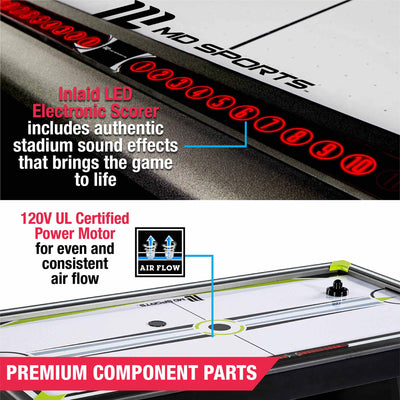 MD Sports 80 x 42-Inch 2-Player Air Hockey Table w Electronic Scorer (Open Box)