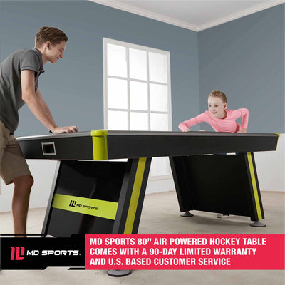 MD Sports 80 x 42-Inch 2-Player Air Hockey Table w Electronic Scorer (Open Box)