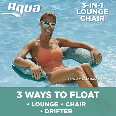 Aqua Mosaic AZL17010 3 in 1 Inflatable Pool Float Lounge Chair (Open Box)