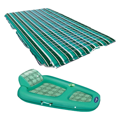 Aqua Leisure Supersized Floating Party Plank & Luxury Recliner Chaise Lounger
