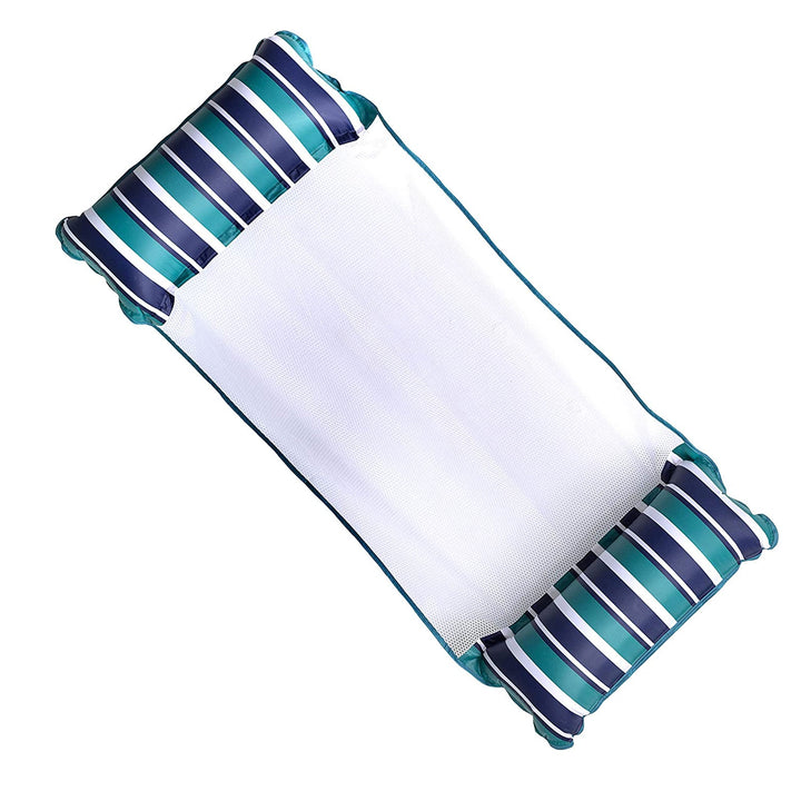 Aqua Monterey XL Hammock 4 in 1 Inflatable Pool Float, Teal/Blue (Open Box)