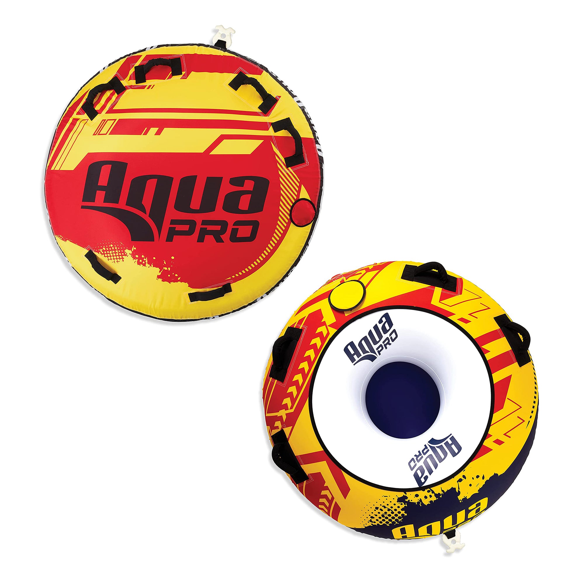 AquaPro Deck Style Towable 50" 1 Person Rider & 60" 1 Person Rider, Yellow & Red - VMInnovations