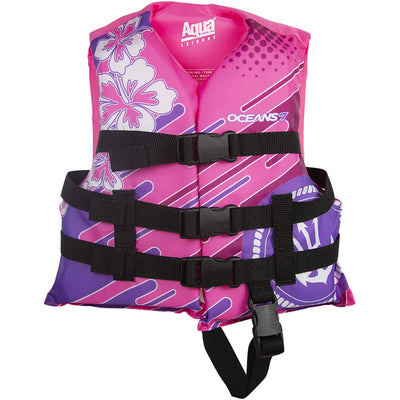 Oceans7 Flex Form Child Type III PFD Life Jacket Vest for 30-50lb,Pink(Open Box) - VMInnovations