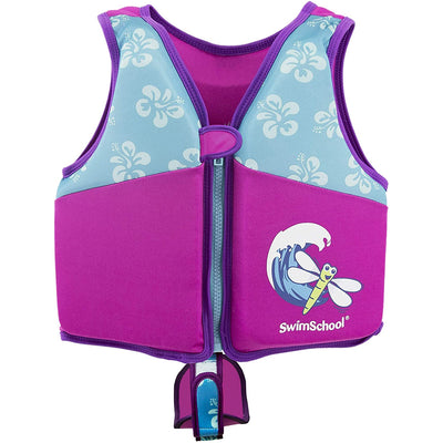 SwimSchool Flex Form Swim Trainer Vest for Ages 2 to 4, Up to 33 Pounds, Pink - VMInnovations