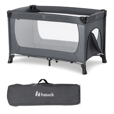 hauck Dream N Play Plus Travel Pack Cot, Babies & Toddlers up to 33 Pounds, Grey