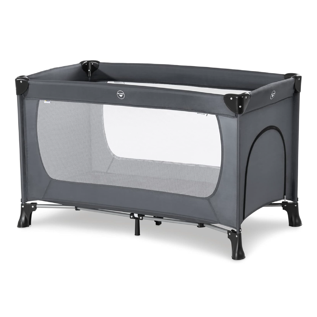 Dream'n Play Travel Cot For Babies & Toddlers Up to 33 Pounds, Grey (Open Box)