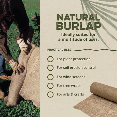 DeWitt 4x250' 5.5 Oz Natural Gardening Landscape Burlap Fabric Roll (Open Box)