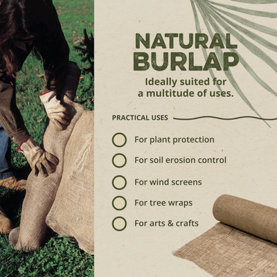DeWitt 4 x 250 Foot 5.5 Ounce Gardening Landscape Burlap Fabric Roll (Used)