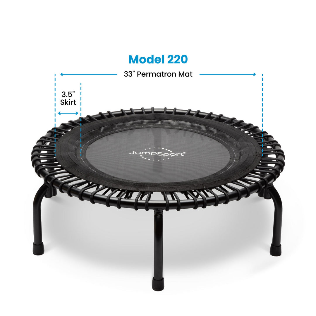 JumpSport 220 Small Rebounder for Adults, 39" ESSENTIAL Home Fitness Trampoline
