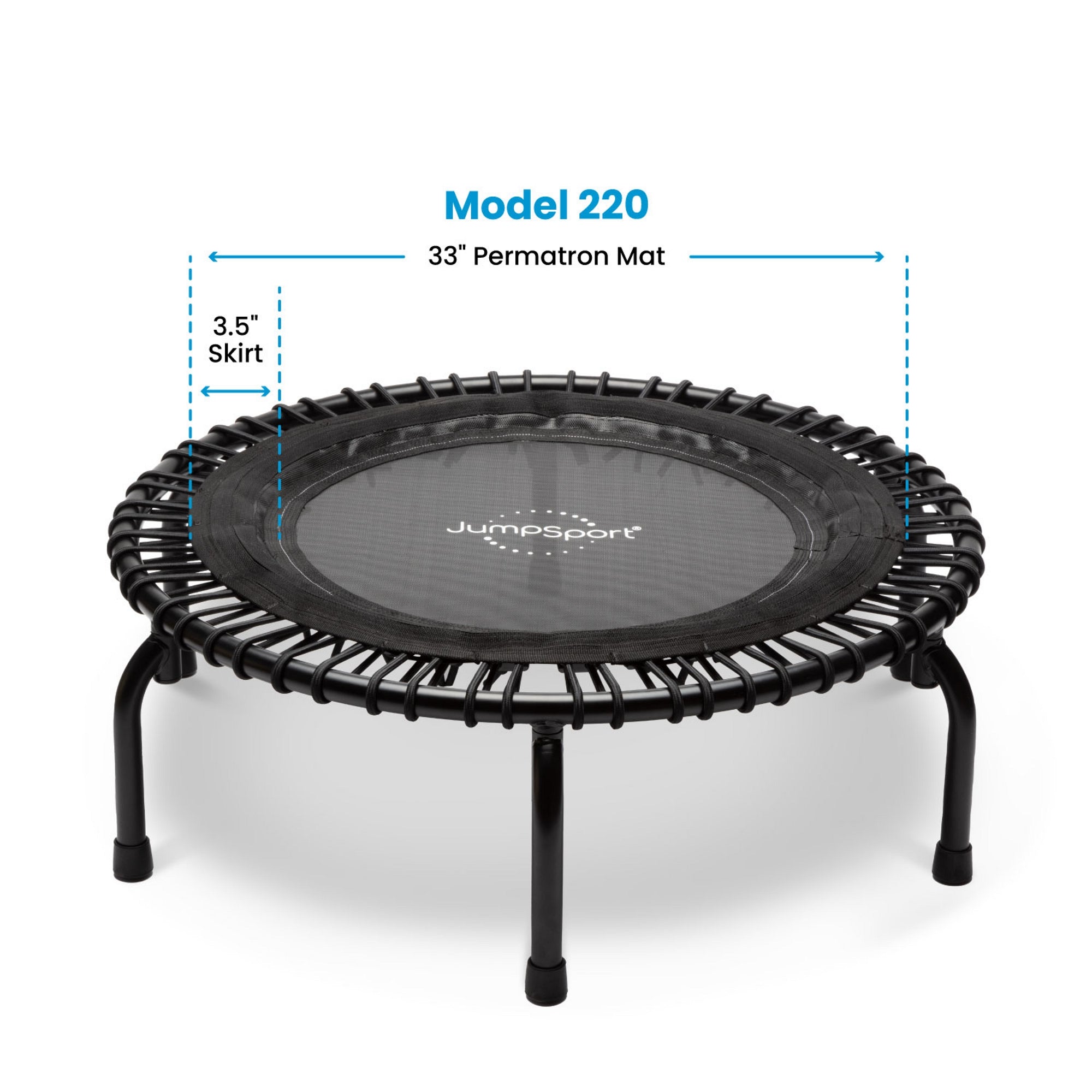 JumpSport 220 in-Home Cardio Fitness Rebounder, 39" Mini Trampoline (Open Box)