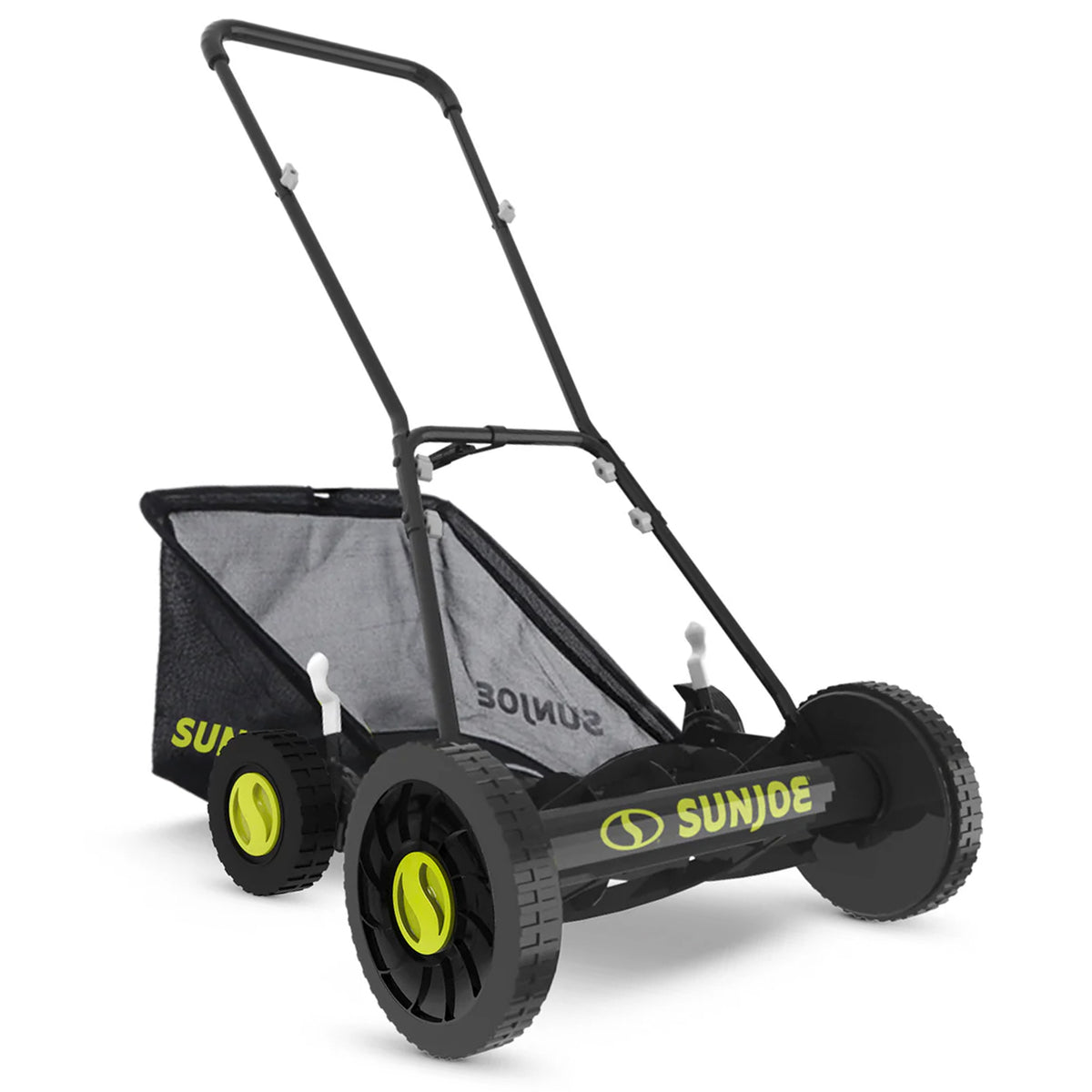 Sun Joe MJ501M Manual Reel 18" Lawn Mower w/ Grass Catcher, Green (Open Box)
