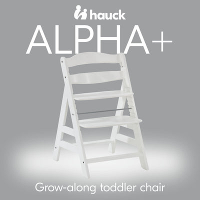hauck Alpha High Chair Tray Table Compatible with Wooden Alpha+ and Beta+, White - VMInnovations