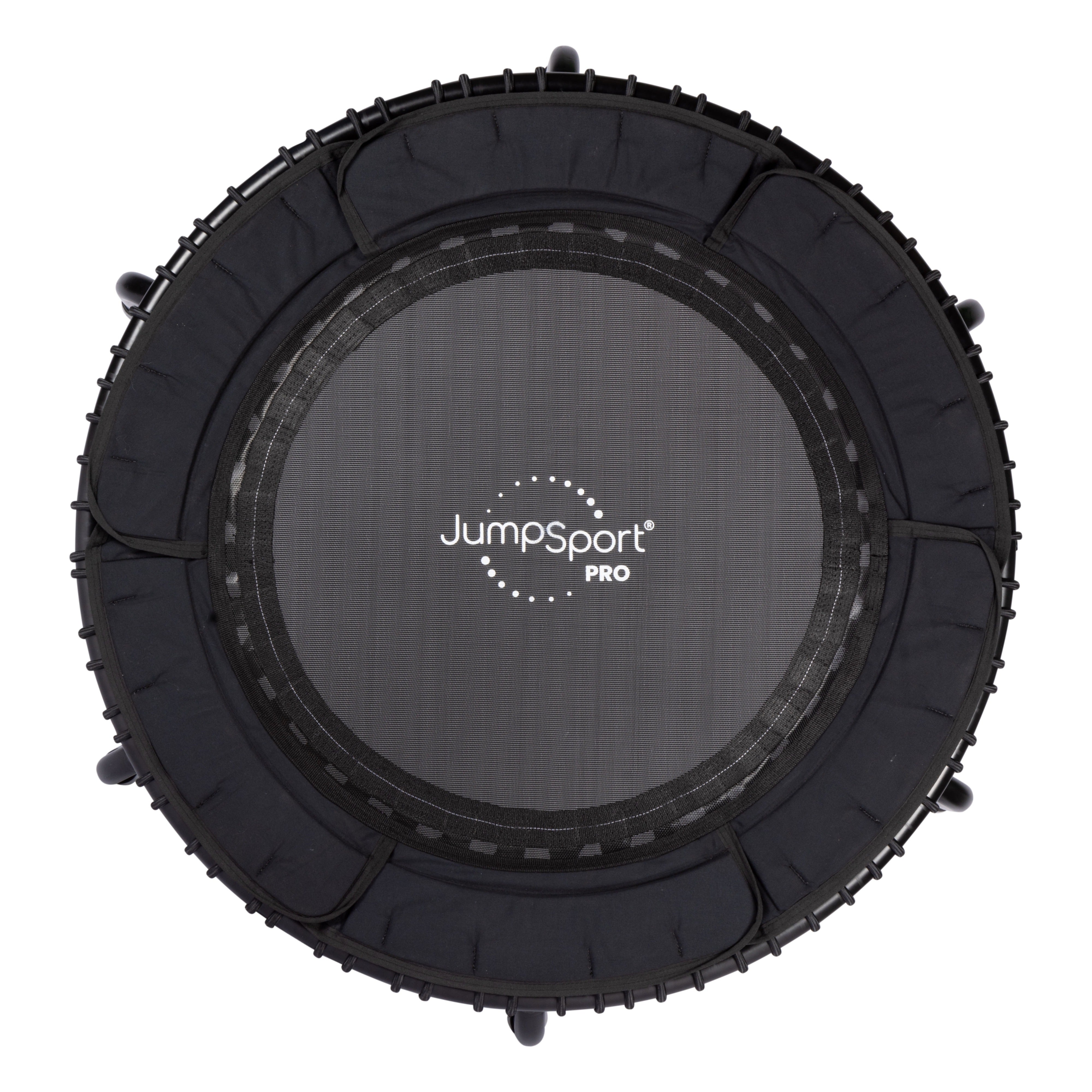 JumpSport 370 PRO Indoor Heavy Duty Lightweight 39 In Fitness Trampoline, Black