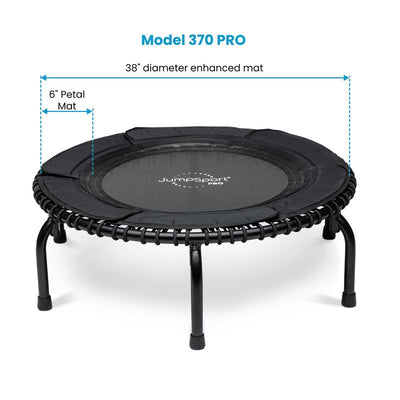 JumpSport 370 PRO Heavy Duty Lightweight 39 In Fitness Trampoline, Black (Used) - VMInnovations
