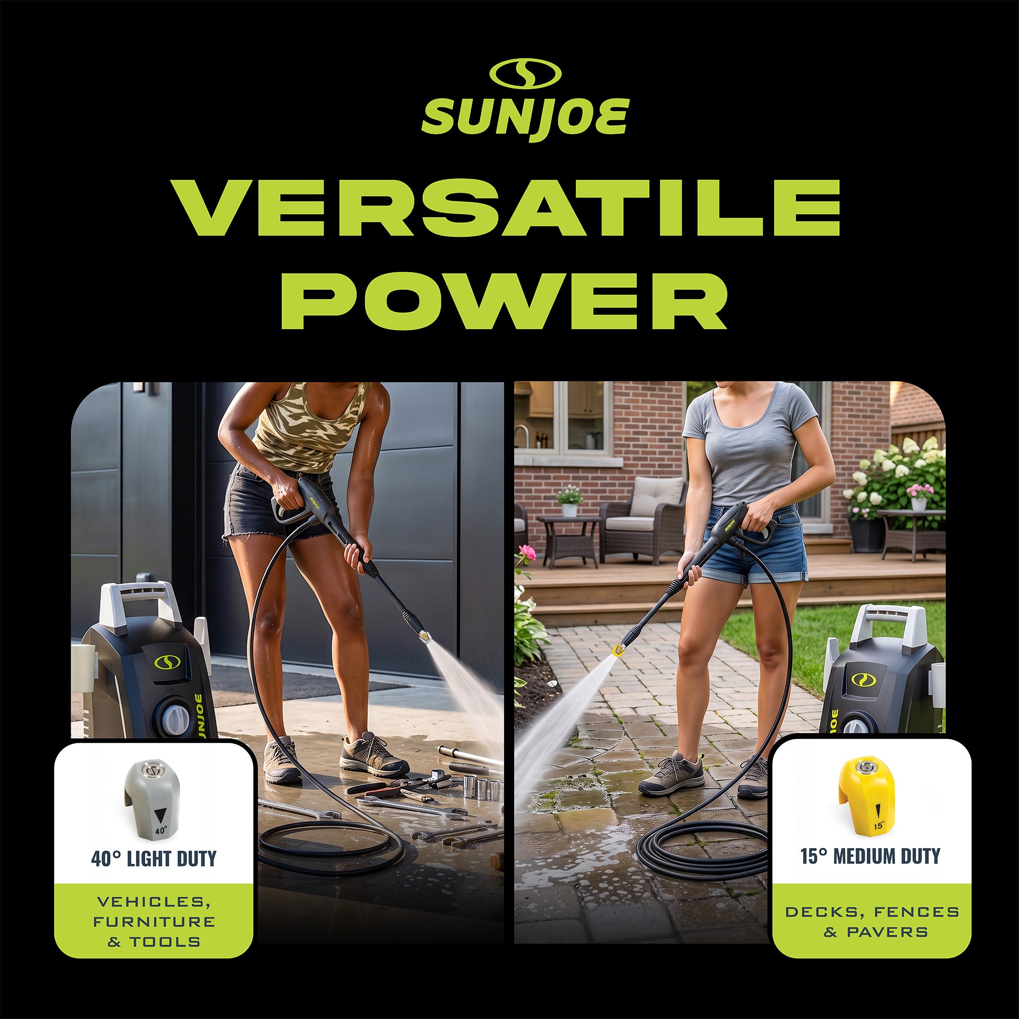 Sun Joe 11.5Amp 1450PSI 1.45GPM Electric Water Pressure Washer, Green (Open Box)