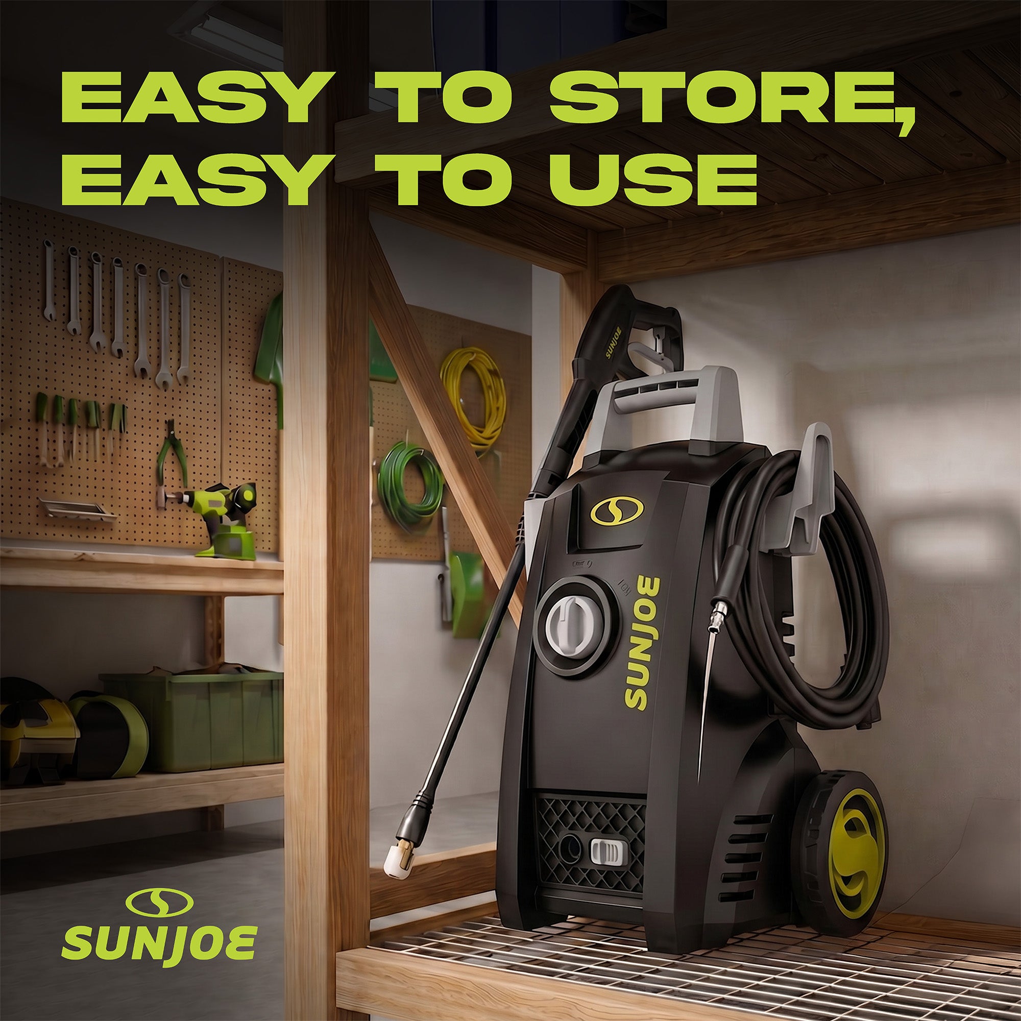 Sun Joe 11.5-Amp 1450 PSI 1.45 GPM Electric Water Pressure Washer, Green (Used)