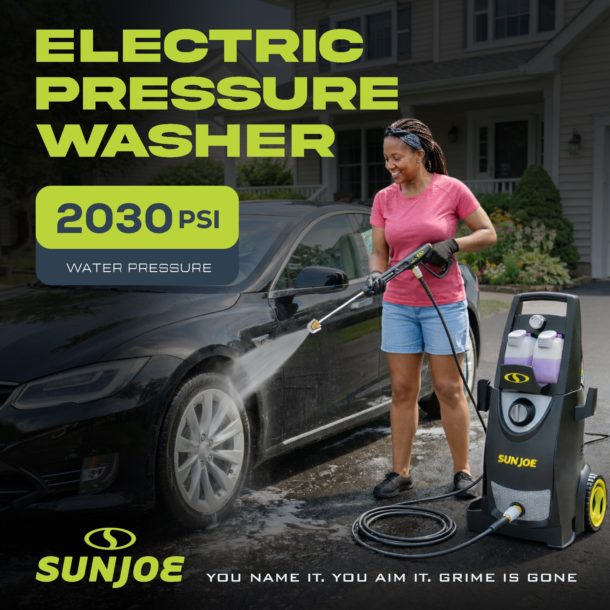 Sun Joe Electric Pressure Washer, Power Washer with Wheels, SPX3000 (For Parts)