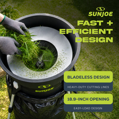 Sun Joe Electric Leaf Mulcher/Shredder 13 Amp w/ Adjustable Dial, Black (Used) - VMInnovations