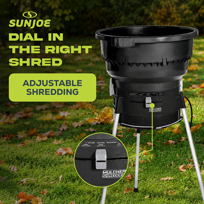 Sun Joe Electric Leaf Mulcher/Shredder 13 Amp w/ Adjustable Dial, Black (Used) - VMInnovations