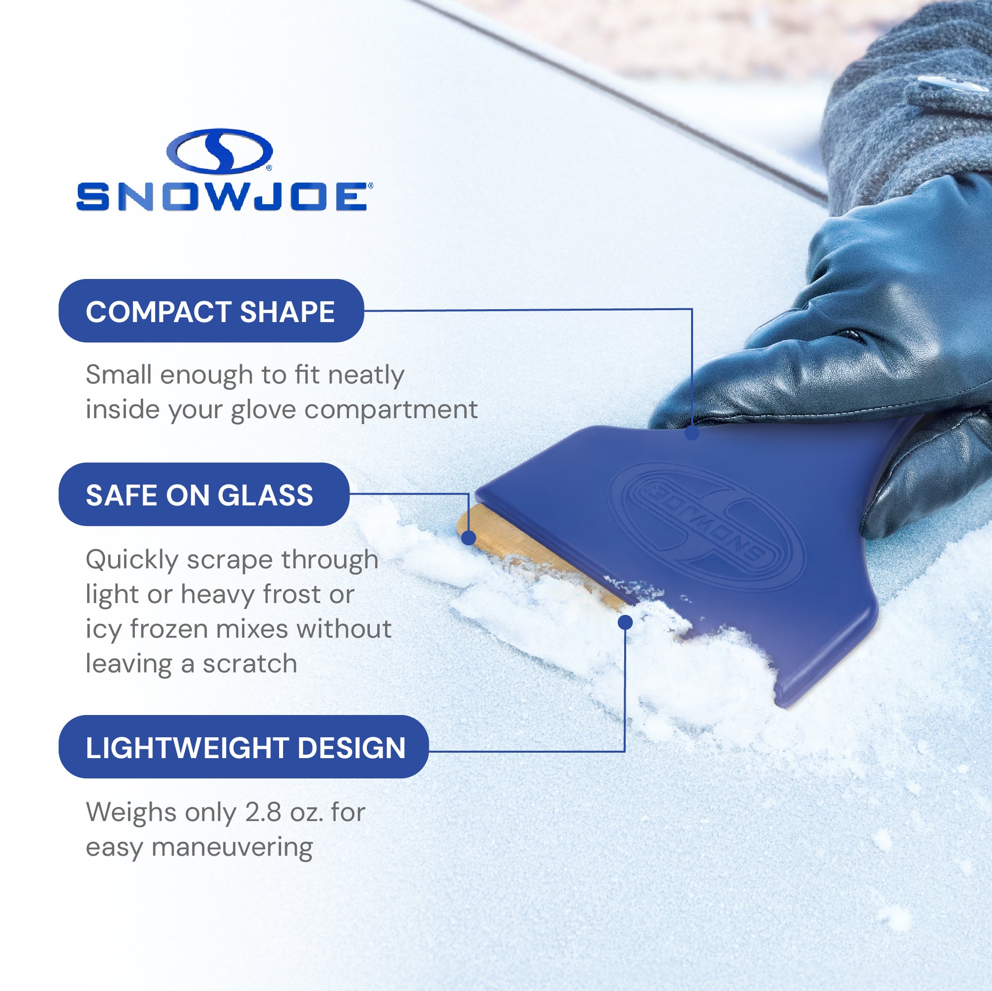 Snow Joe Brass Ice Scraper with Durable Brass Blade & Comfort Grip (Open Box) - VMInnovations
