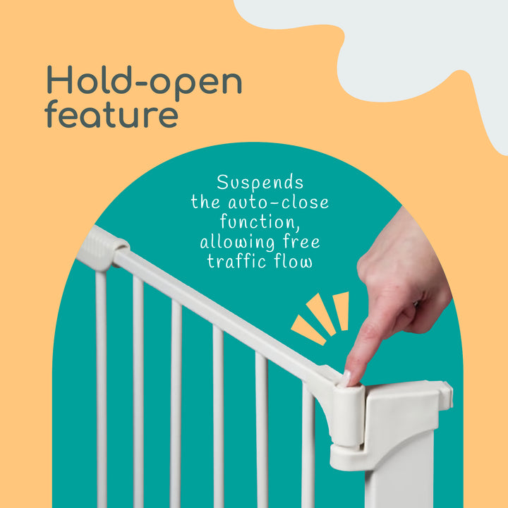 KidCo Custom Fit Auto Closing ConfigureGate Baby Gate with 30 Inch Door, White