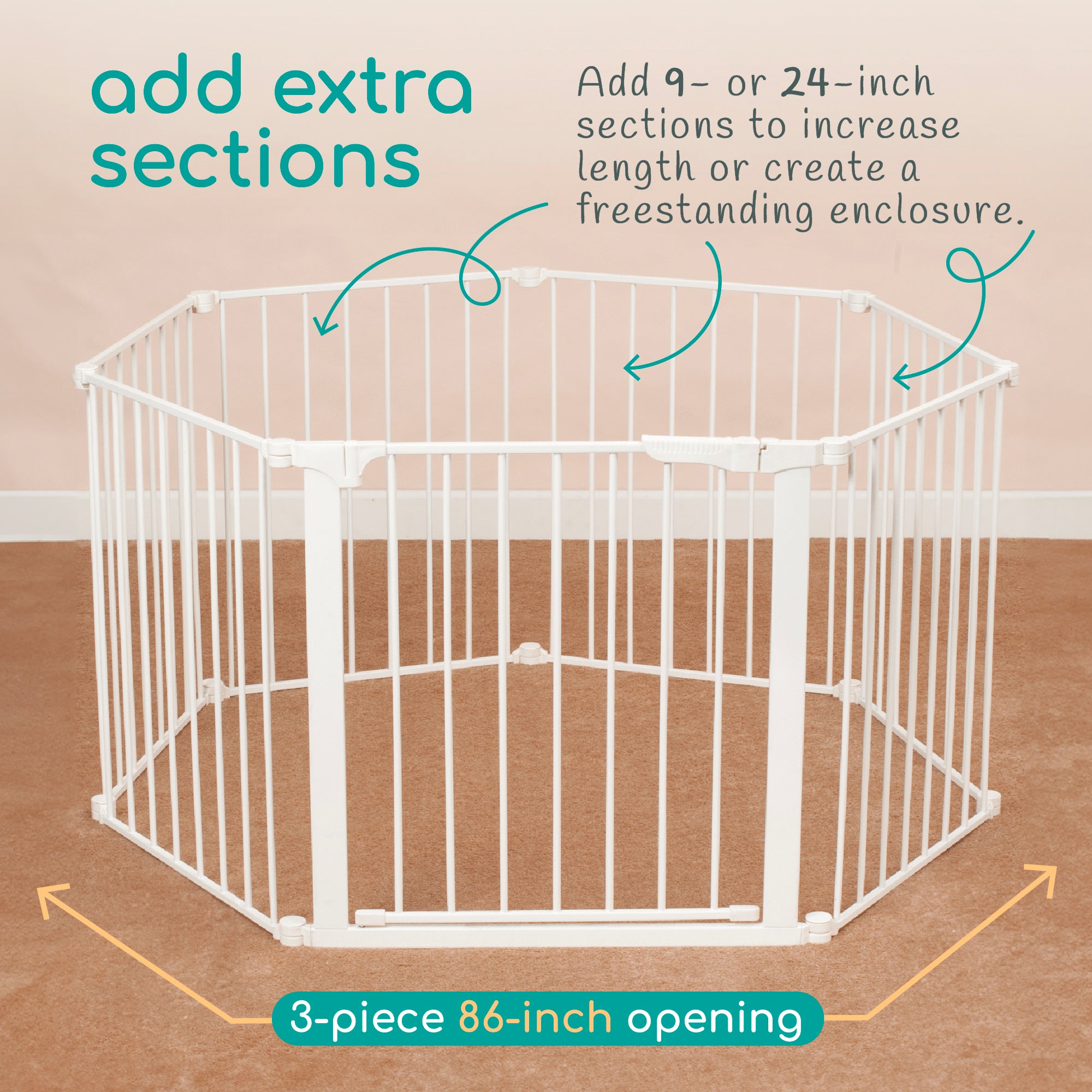 KidCo Custom Fit Auto Closing ConfirgureGate Baby Gate with 30in Door (Open Box) - VMInnovations
