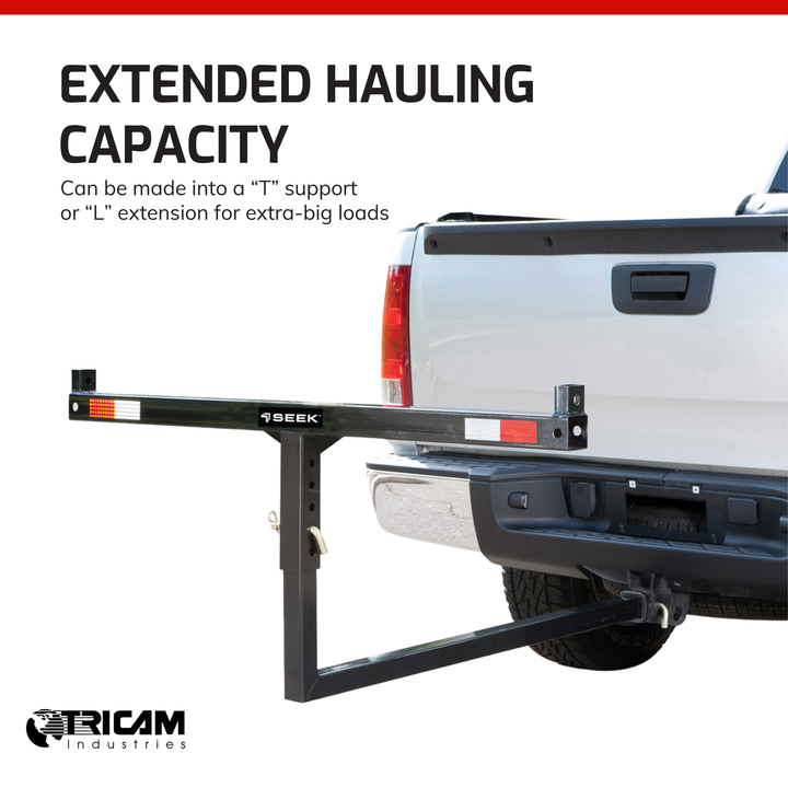 Tricam 350 Pound Capacity Hitch Mounted Steel Load Extender, Black (For Parts)