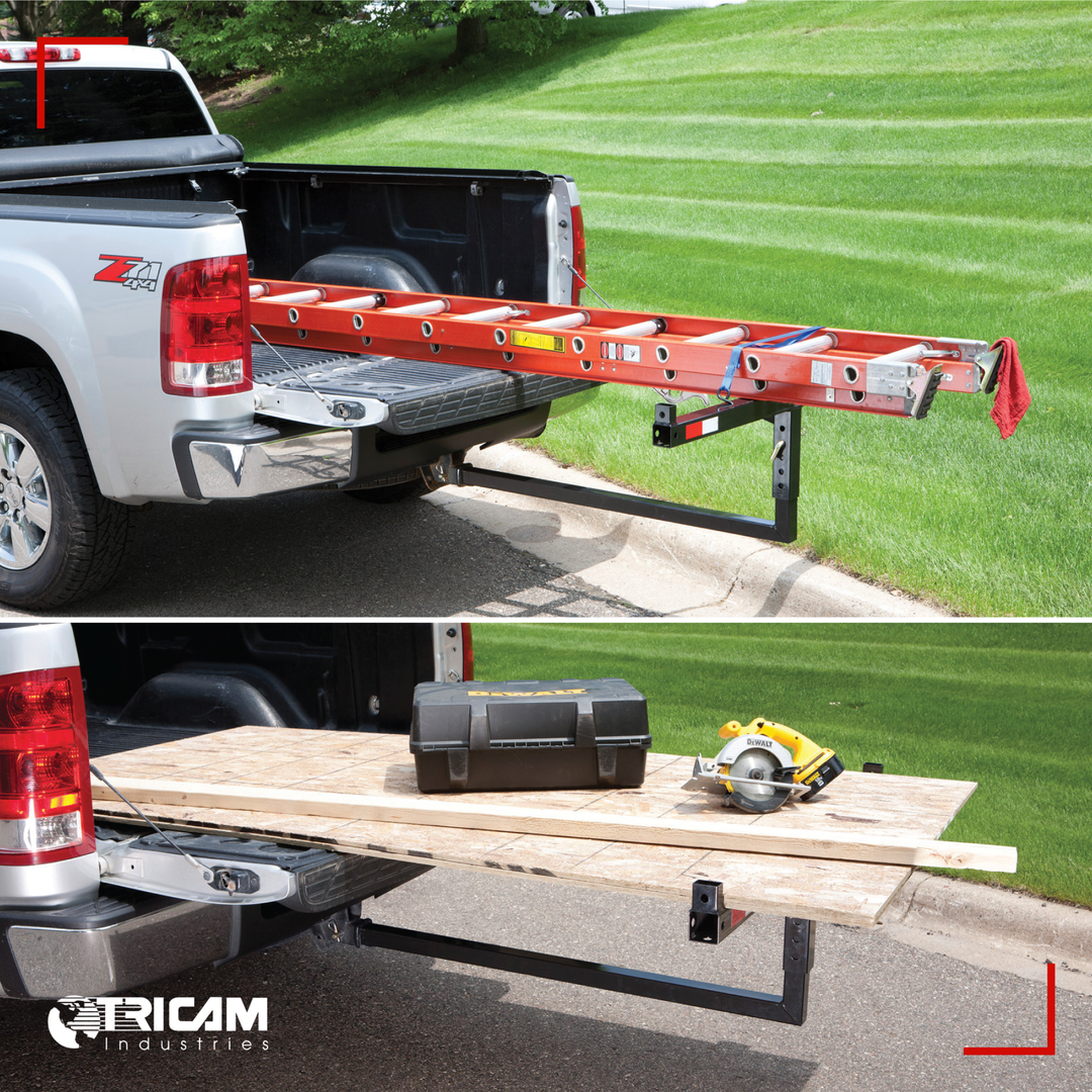 Tricam 350 Pound Capacity Hitch Mounted Steel Load Extender, Black (Used)