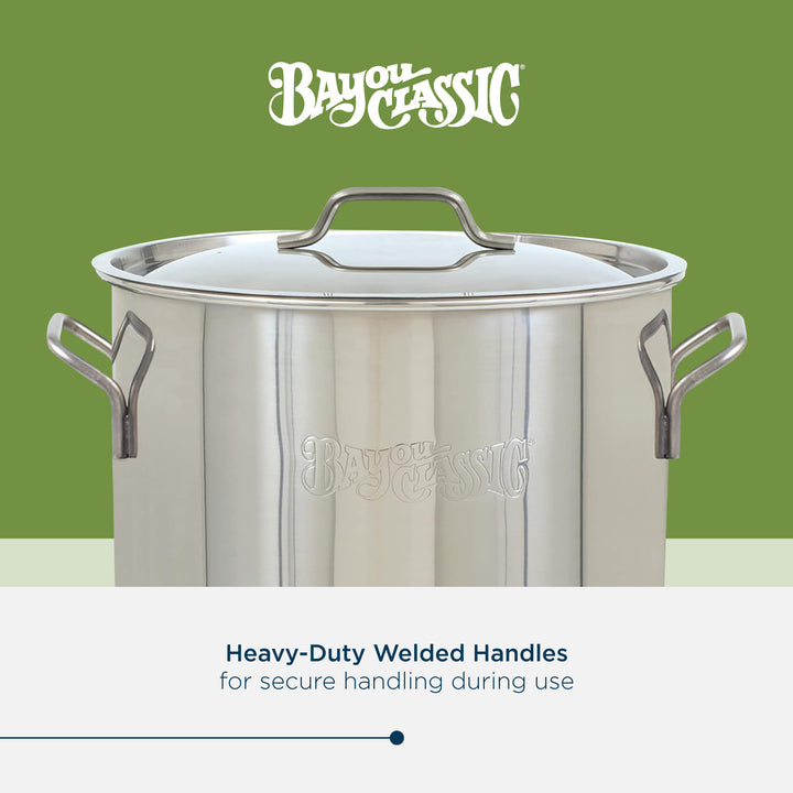 Bayou Classic 30 Quart / 7.5 Gallon Stainless Steel Kettle Pot with Lid (Used)