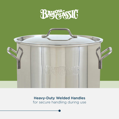 Bayou Classic 30 Quart / 7.5 Gallon Stainless Steel Kettle Pot with Lid (Used)