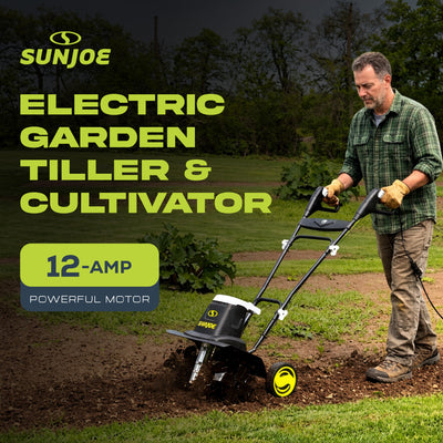 Sun Joe 12-Amp 6 Steel Tines Electric Corded Garden Cultivator (Open Box)