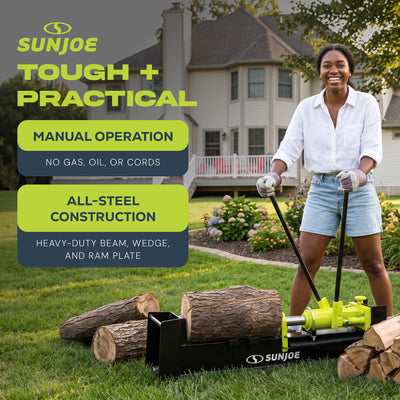 Sun Joe Hydraulic Steel Beam Log Splitter, 10 Ton Capacity wood Tool (For Parts) - VMInnovations