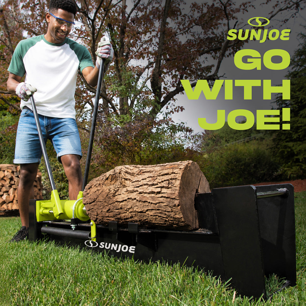 Sun Joe Hydraulic Steel Beam Log Splitter, 10 Ton Capacity wood Tool (For Parts) - VMInnovations