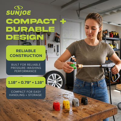 Sun Joe 5 Piece Quick Connect Pressure Washer Spray Tips, SPX3000-TPS