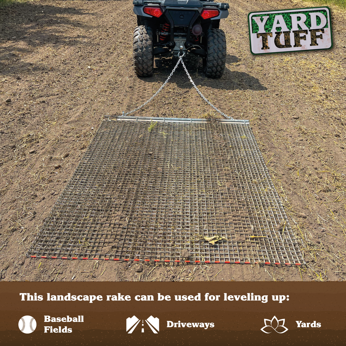 Yard Tuff 455TBDM ATV/UTV Zinc & Steel Field Surface Leveling Drag Mat(Used)