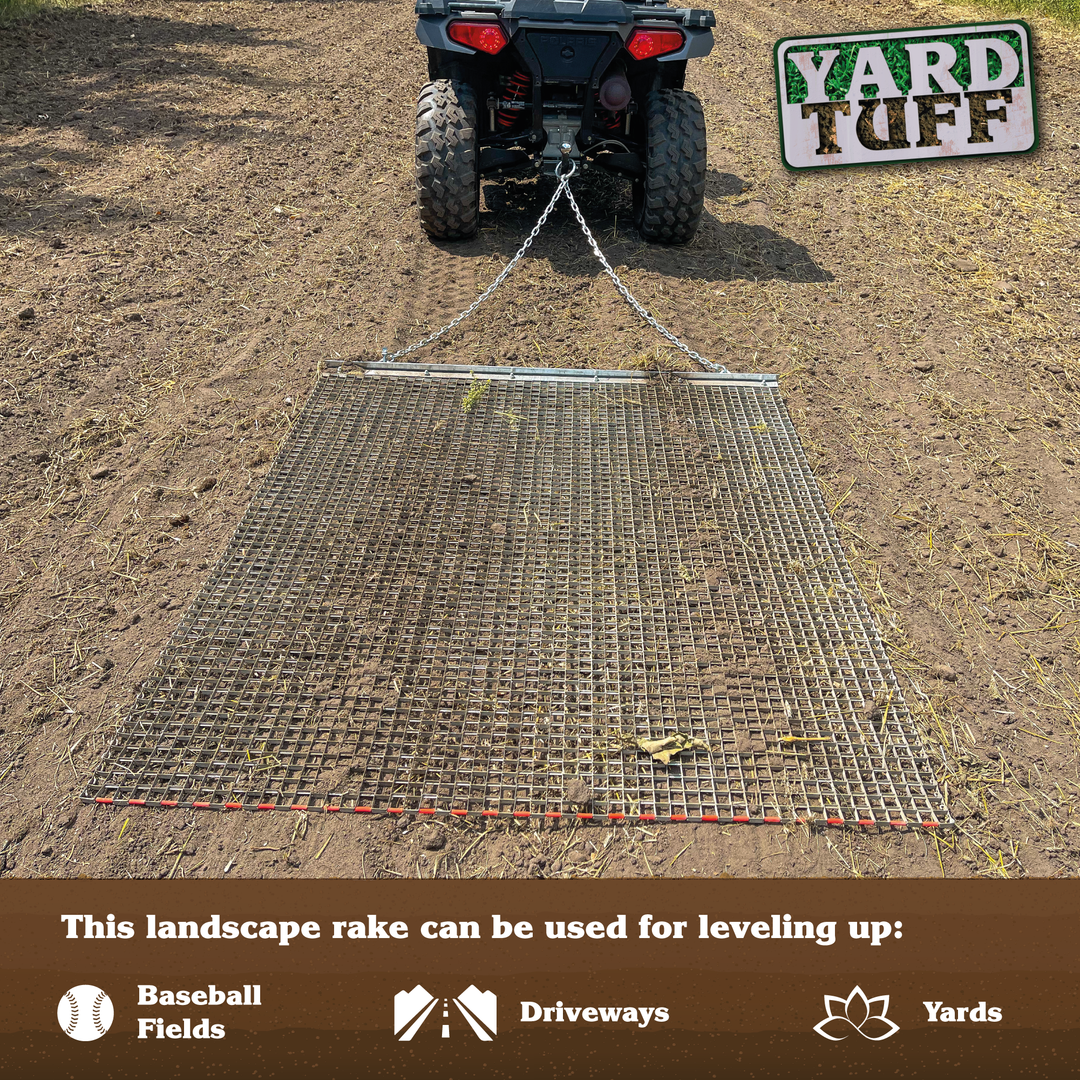 Yard Tuff 5 x 4.5 Foot Steel Steel Chain Field Lawn Level ATV Drag Mat (Used)