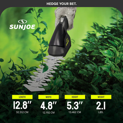 Sun Joe 2 in 1 Cordless Handheld Grass Shear and Hedge Trimmer, 7.2-Volt, Black - VMInnovations