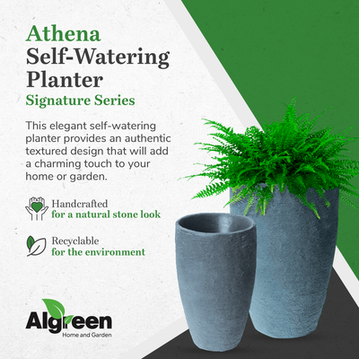 Algreen Products Athena 28.5" SelfWatering Flower Pot/Planter Charcoal(Open Box) - VMInnovations