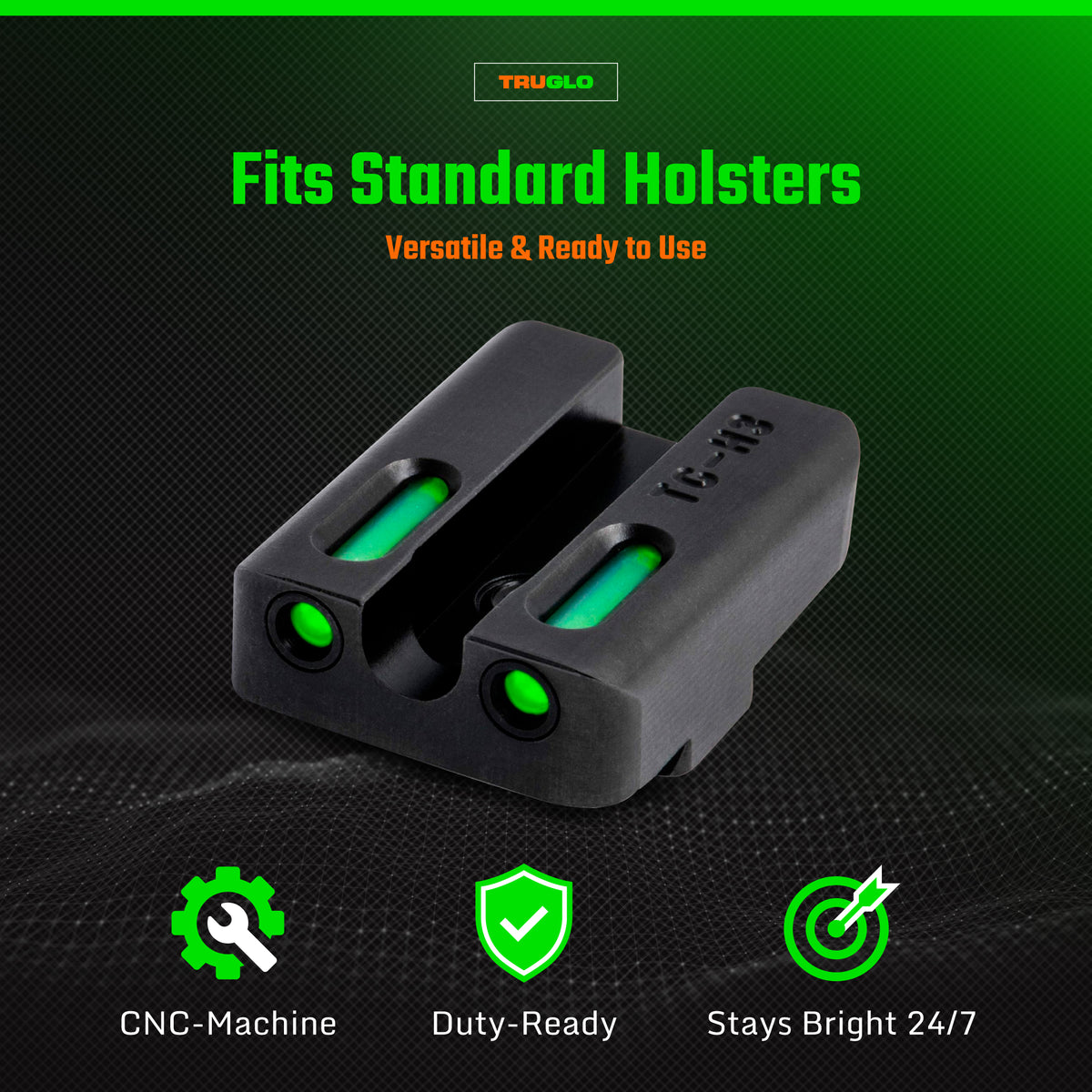 TruGlo TFK Pro Fiber Optic Tritium Handgun Glock Sight, Glock 20/21 (For Parts)