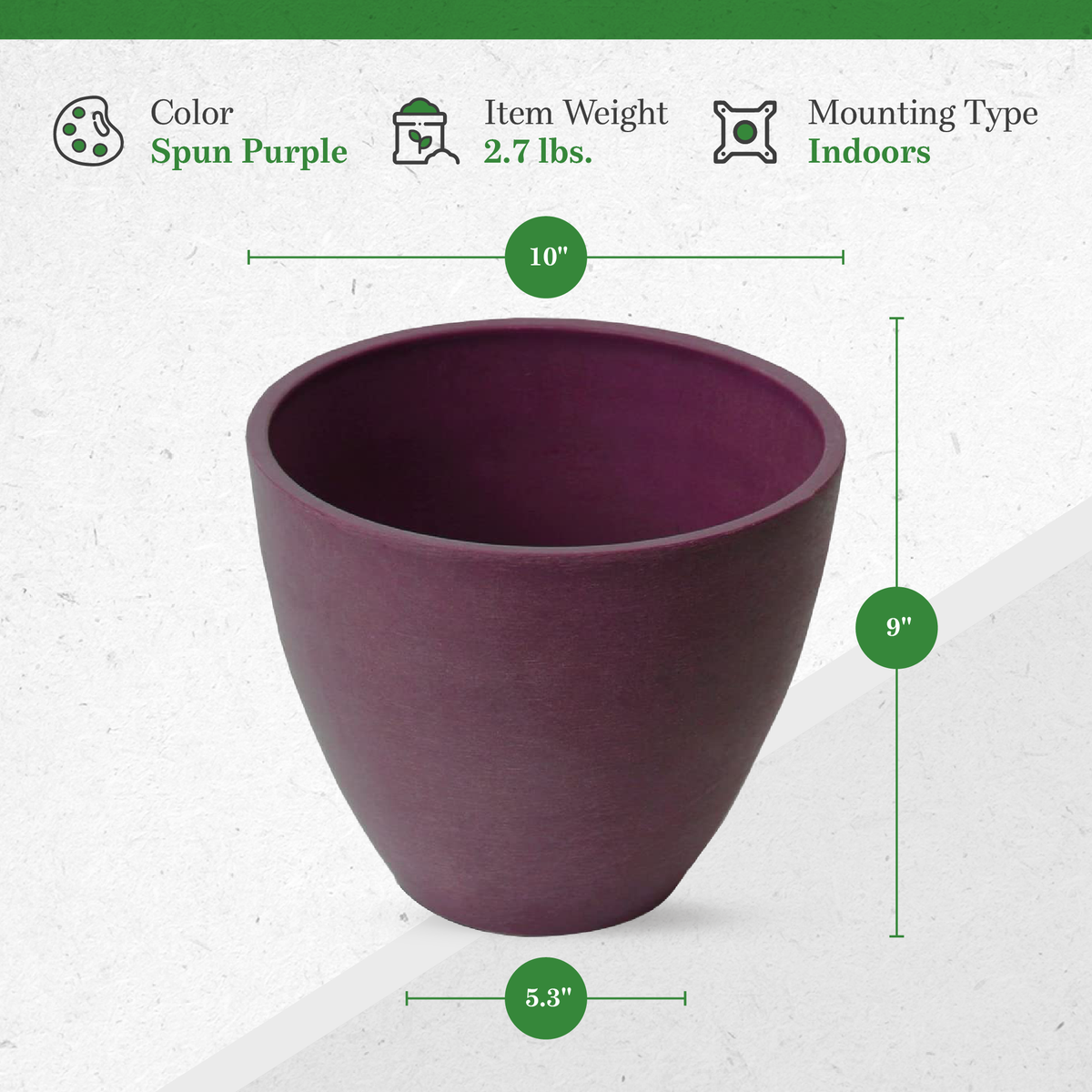 Algreen Round Curve Valencia Indoor and Outdoor Planter and Flower Pot(Open Box)