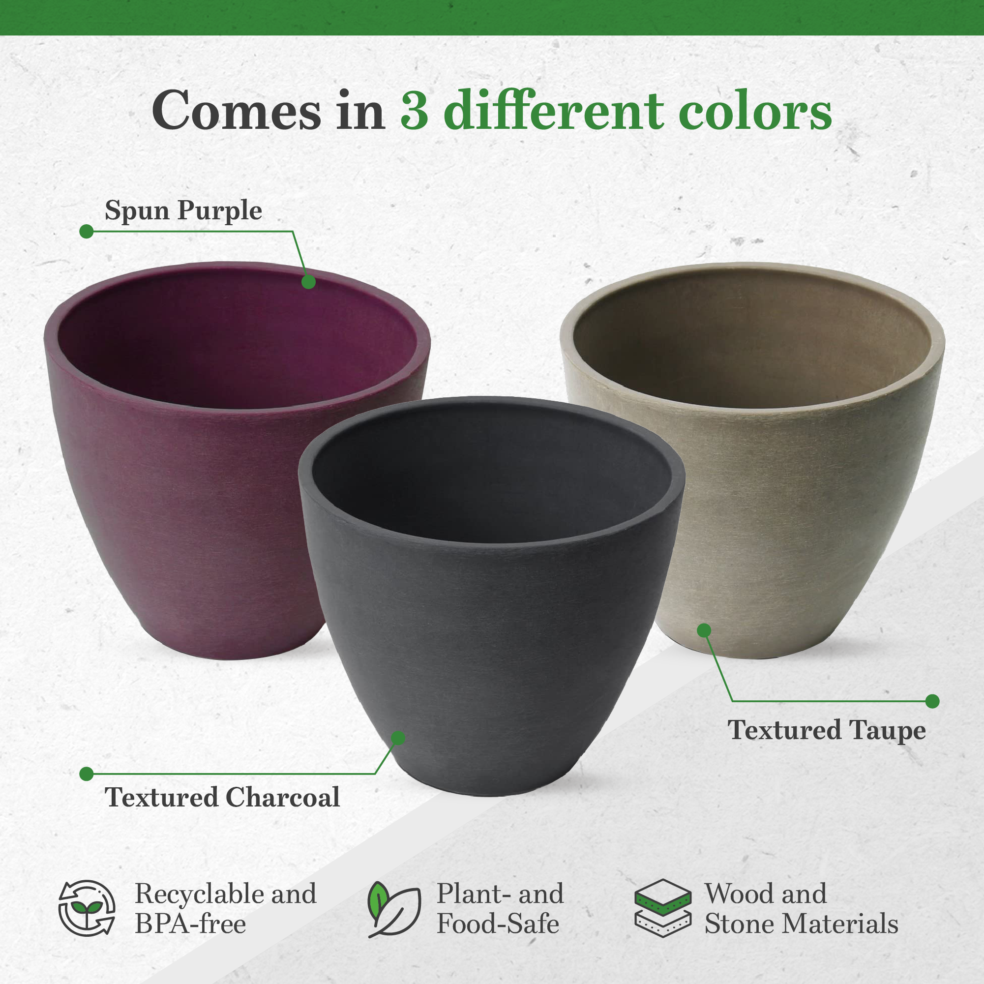 Algreen Round Curve Valencia Indoor and Outdoor Planter and Flower Pot(Open Box)