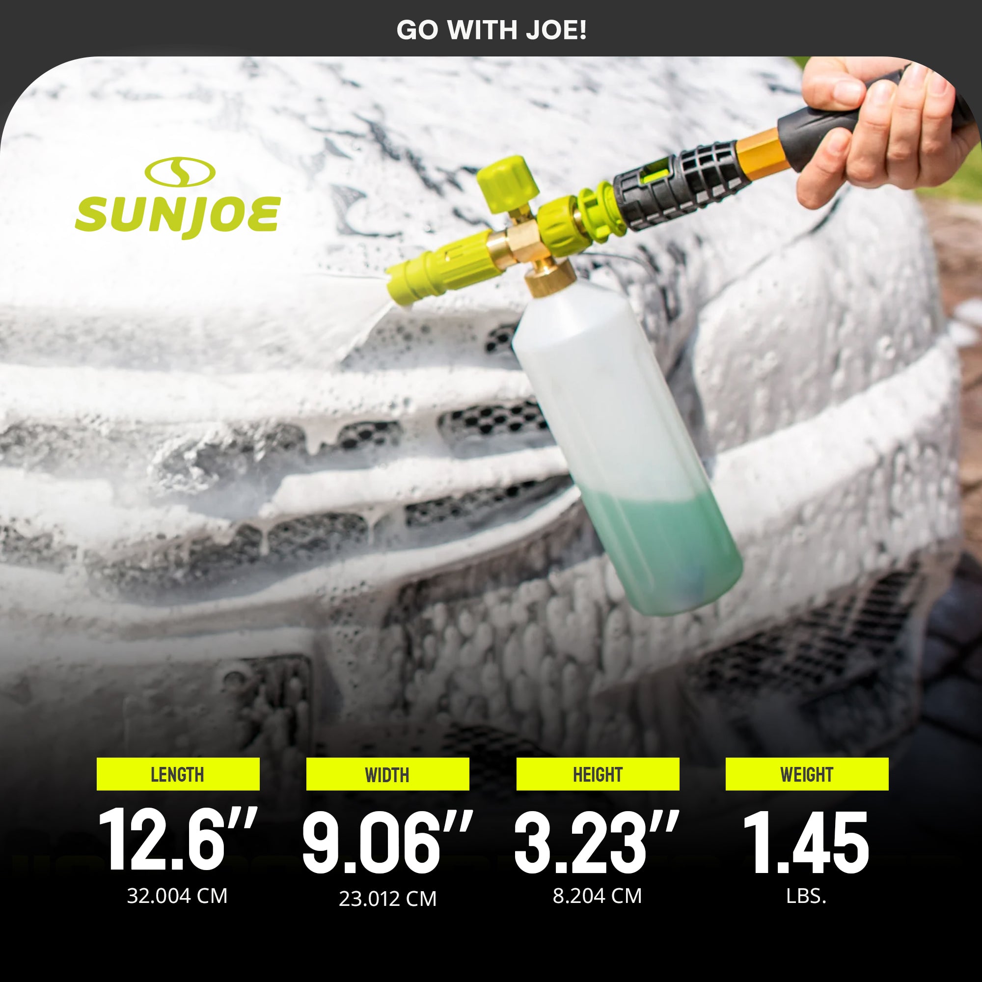 Sun Joe Foam Soap Spray Cannon for SPX Series Pressure Washers, 34 Oz, SPX-FC34