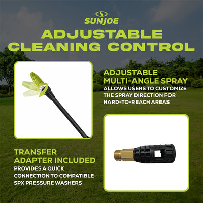 Sun Joe Multi-Angle Rotary Spray Wand for SPX Series Pressure Washers,(Open Box) - VMInnovations